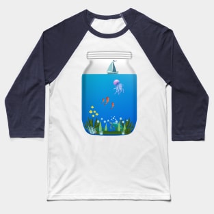 Sea life in a jar - Ocean Baseball T-Shirt